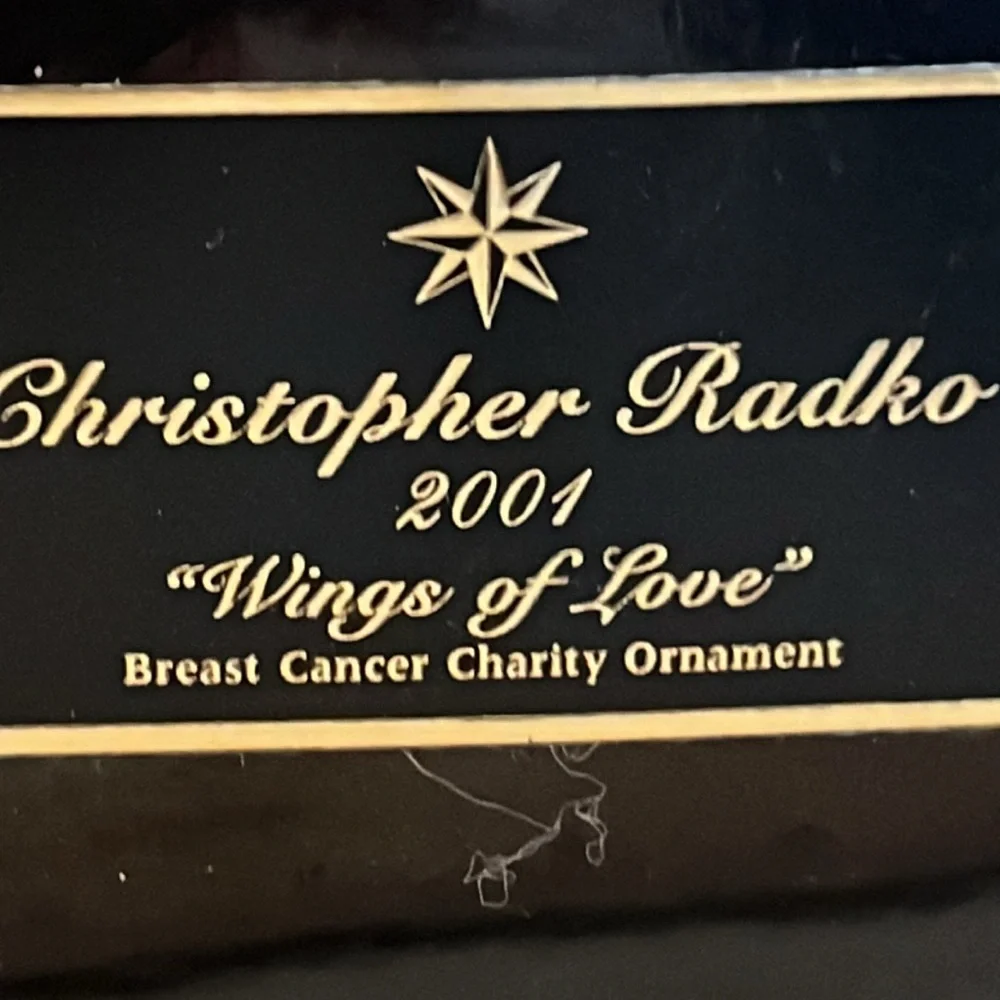 Christopher Radko Wings of Love Ornament dove heart with tag & box